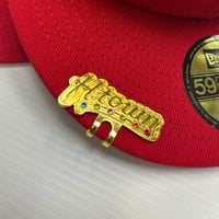 Image 3 of New Era 59Fifty Scarlet Royal TX w/H-Town Stones Blip included 