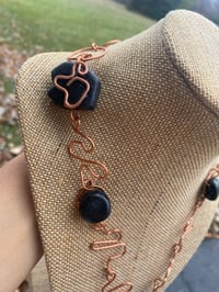 Image 2 of Obsidian & Copper Necklace 