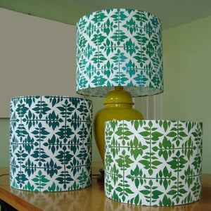 Image of Block Printed Lamp Shade