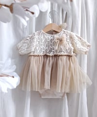 Image 1 of Sitter body-dress for photo shoots | Stella | beige | age 9-12 months