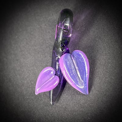 Image of Mini Purple 2 Leaf Pendant