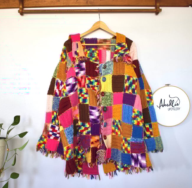 "Landfill Dodger" Scrap Blanket Coat, 52" chest