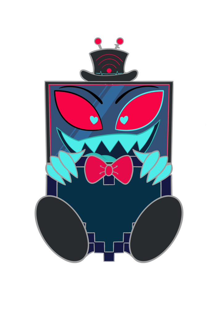 Image of PREORDER Hazbin Hotel - Vox heart Enamel Pin badge