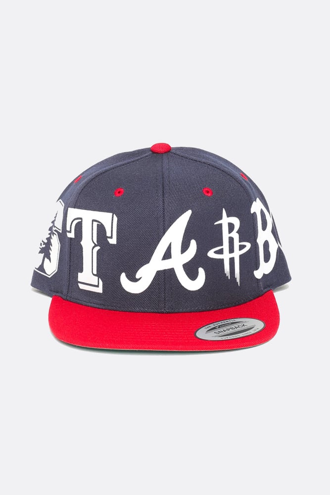 STARBOY SNAPBACK (NAVY BLUE & RED)