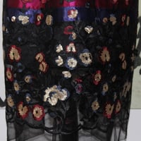 Image 4 of Lace Overlay Ribbonskirt (Black Florals)