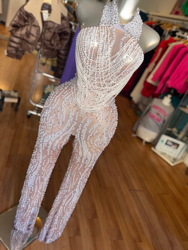 Image of The Dripping in Pearls Jumpsuit