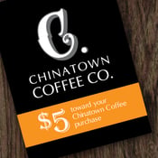 Image of $5 Chinatown Coffee Company Gift Card