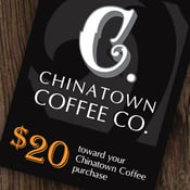 Image of $20 Chinatown Coffee Company Gift Card