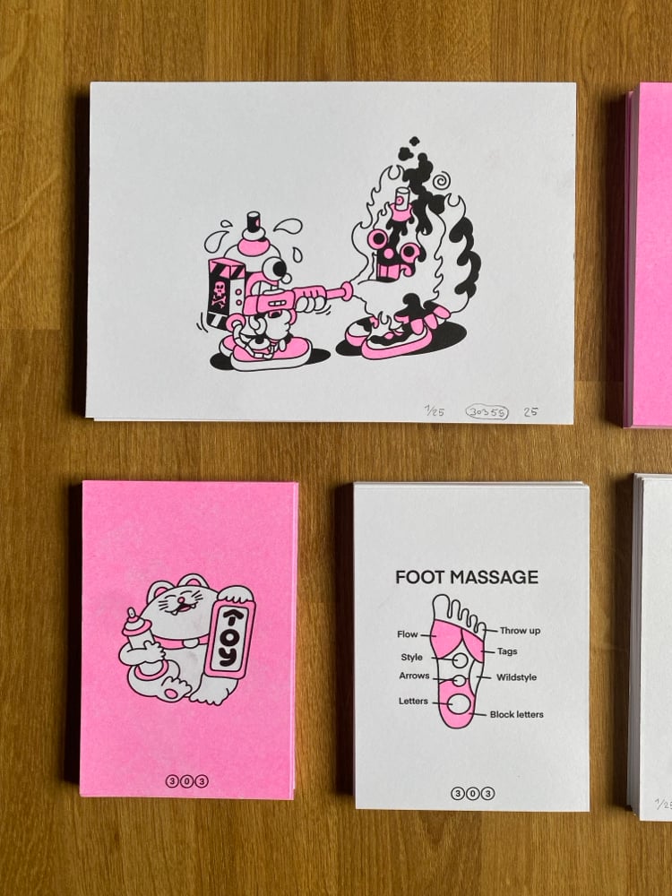 Image of fluo pink riso
