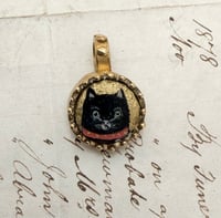Image 1 of Tiny Black Cat Pendant 