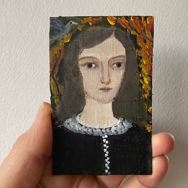 Image of Autumn portrait (with bird)