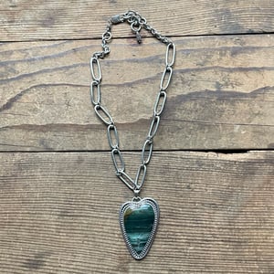 Image of Larsonite Heart Pendant & Necklace 