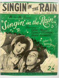 Image 2 of Singin' in the Rain, framed 1952 vintage sheet music