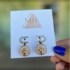 Huggie Virgen De Guadalupe earrings