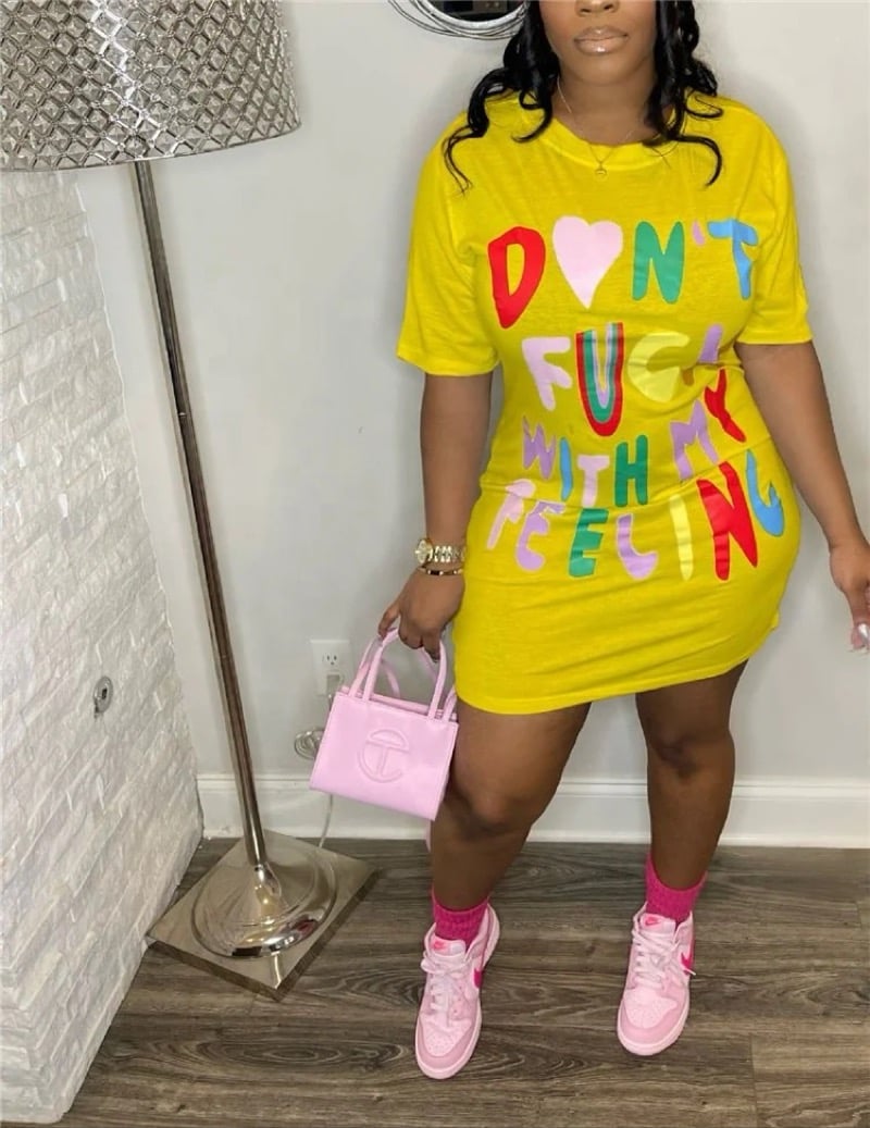 Image of Dont f with my feeling tshirt dress