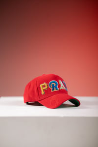 Image 3 of PRE ORDER Philippians 4:6 PRAY Hat "Red"
