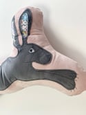 Raggy Roux Hare cushion 