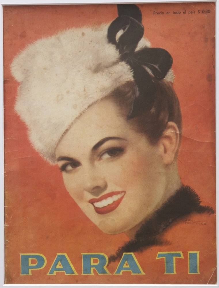 Image of 2nd vintage mounted magazine cover Para Ti