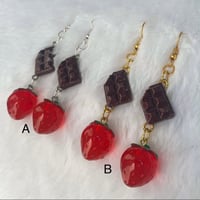 Image 2 of Chocolate Strawberry Earrings