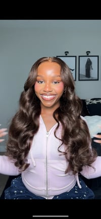 Image 1 of 13x4 Brown body wave wig. 26 in. M cap 