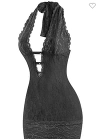 Image 2 of Gia Lace Halter Mini Dress