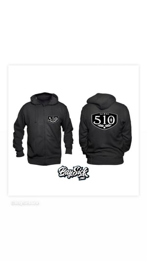 Image of BaySick Black Zip Up Hoodies 510 or 707