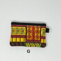 Image 9 of Mini Quilted Zipper Pouch / Keychain Wallet - African Print