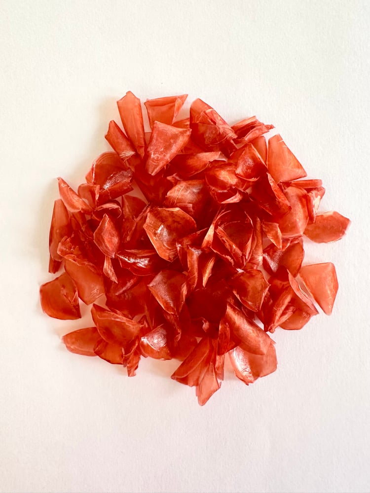 Image of Dyed fish scales - Red Ocre