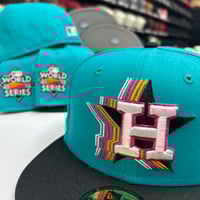 Image 1 of New Era 59Fifty Teal Breeze Repeating Star