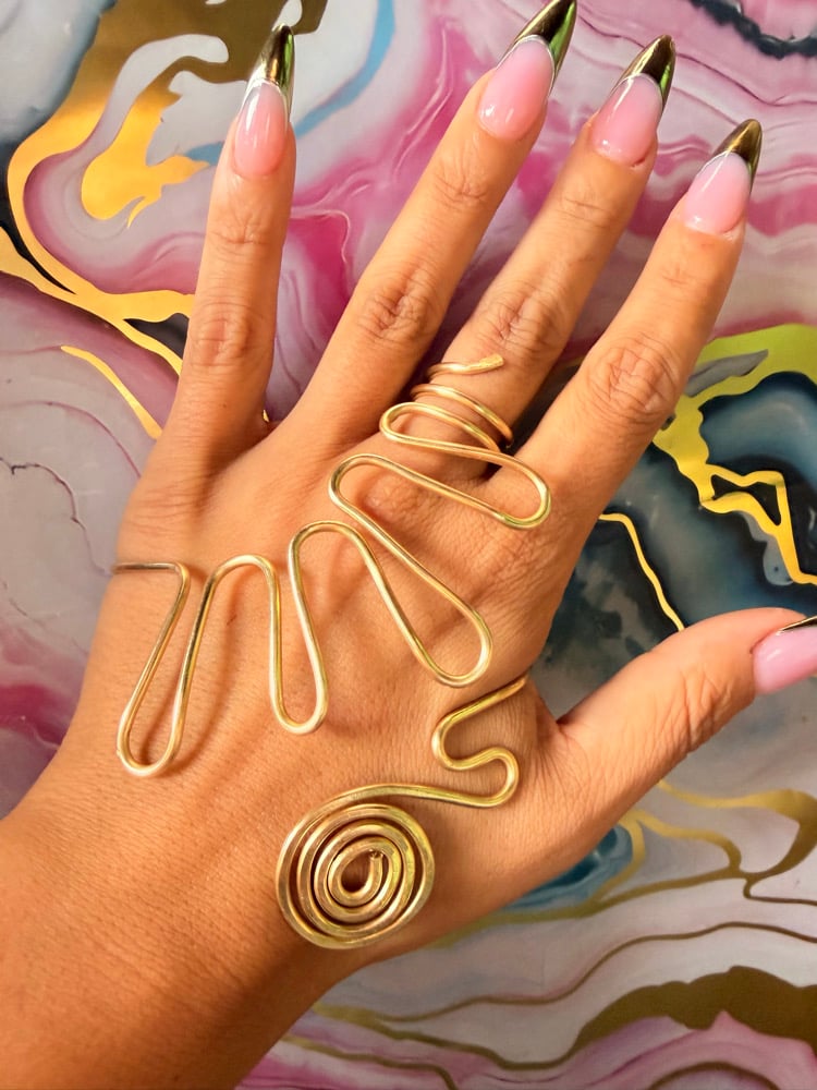 Image of  Infinite Coral Palm Cuff/Ring