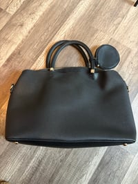 Image 1 of Black bag with charm purse