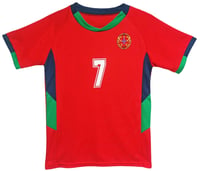 Image 2 of New Boys' Soccer Jerseys Ronaldo #7 and Jersey For Kids Messi # 10 Football Youth Jerseys Shirt Gif