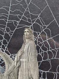 Image 4 of "Christ's Temptation" Gustave Dore 1800s Bible Page - Satan and Jesus With Preserved Web