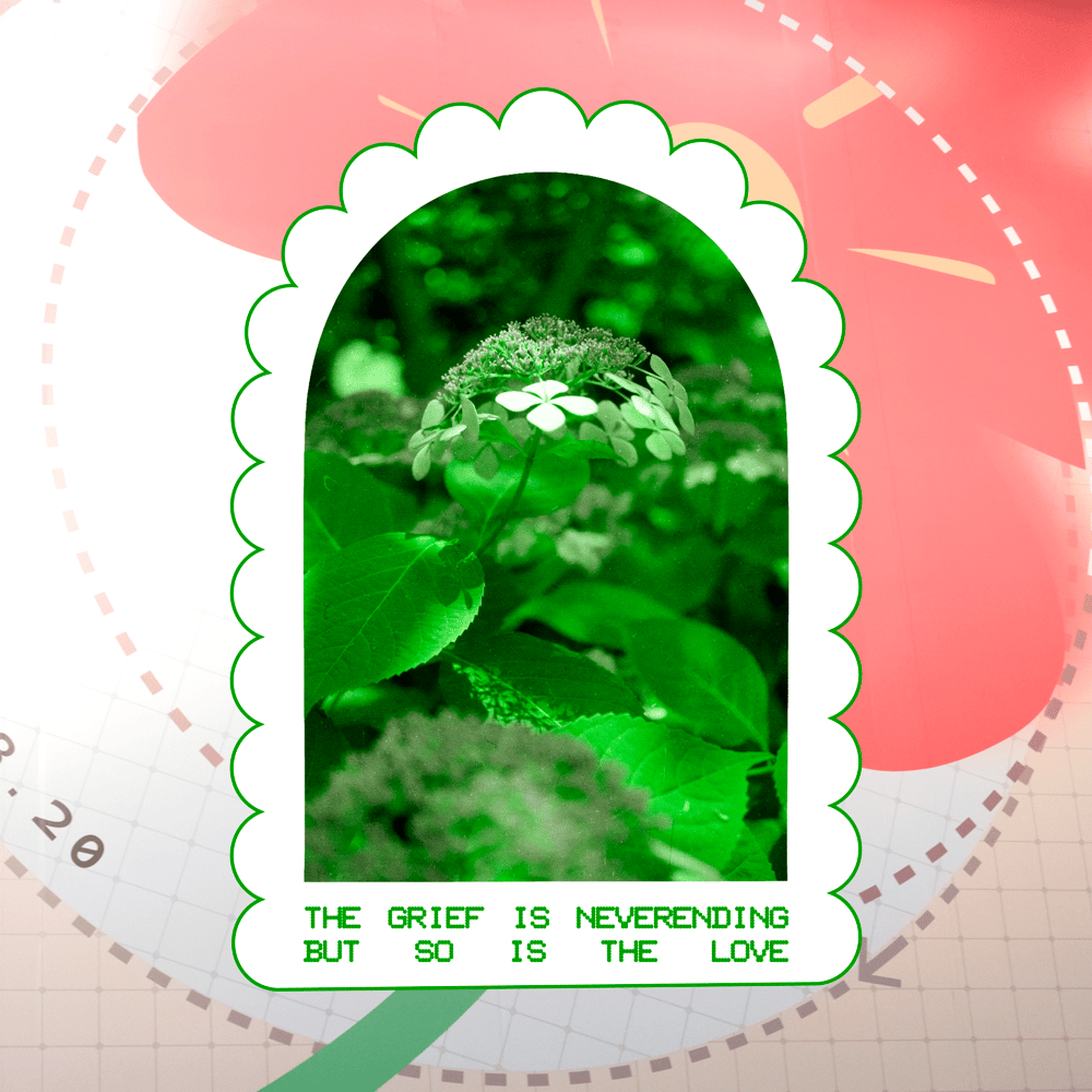 Image of THE GRIEF IS NEVERENDING STICKER