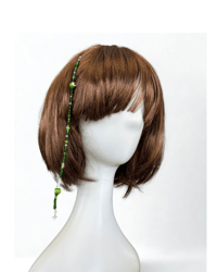 Emerald Spirit Beaded Hair Clip 