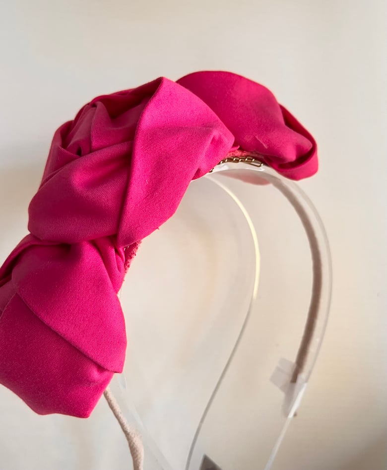 Image of Hot pink dior fabric roses 