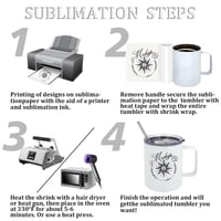 Image 4 of 12OZ Sublimation Thermos Cup Stainless Steel Coffee Mug With Lid Double Wall Vacuum Flask With Handl
