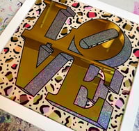 Image 2 of 24ct Gold Love Park Leopard Print 