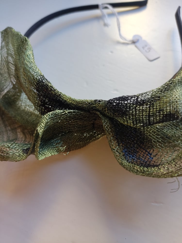 Image of Cerchietto fiocco verde/nero Halloween 