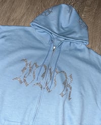 Image 5 of SKY BLUE WWR ZIP UP HOODIE 