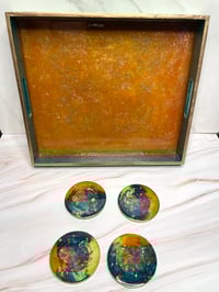 Image 1 of IMAGINATION TRAY & COASTER SET
