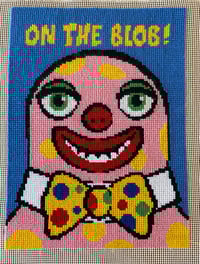 Image 2 of Mr Blobby needlepoint kit 