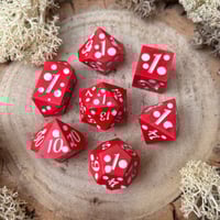 Image 5 of Handmade Mushroom Dice Set | Set 2 White Ink
