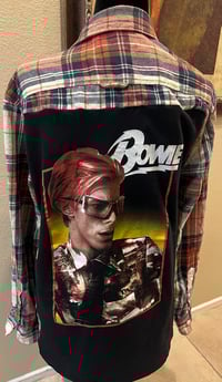 Vintage Black/Cream/Orange Flannel Shirt David Bowie