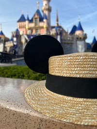 Image 4 of Straw Boater Black Ears