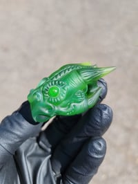 Image 7 of UvSmall size Emerald Green Solid DragonHead Pendant