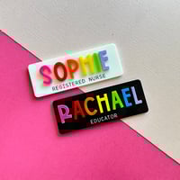 Name badge - 3D rainbow