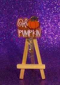 Image 1 of Hi Pumpkin badge reel 