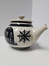 Image 7 of Teapot 3 - "Stay a while" tomb & bat *SECONDS PIECE*