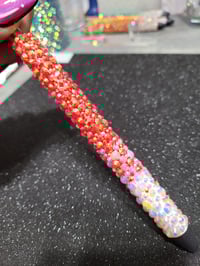 Image 1 of Red & White Rhinestone Pen